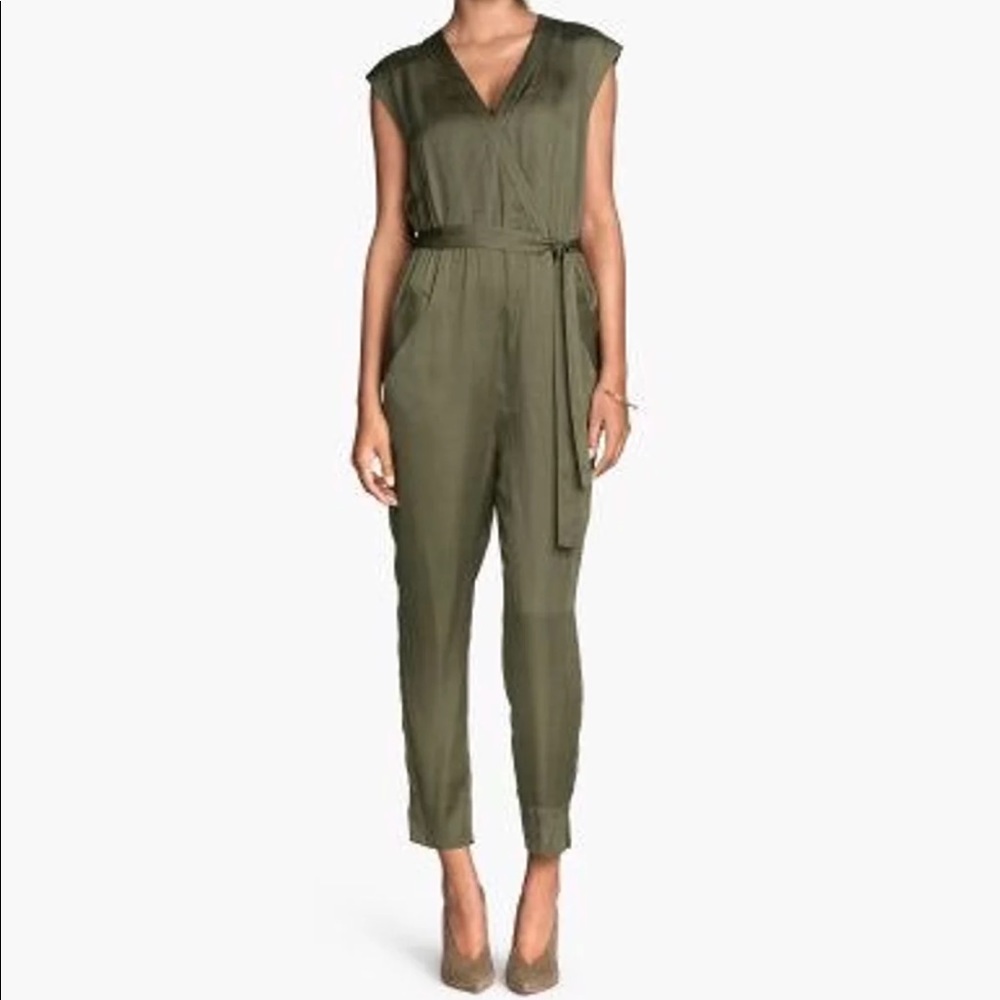 H&M green jumpsuit